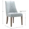 Farmhouse Upholstered Dining Chair (Set of 2) - Light Blue - Image 3