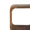 Extra Mini Minimalist Open Curved Bedside Table - Oak - Image 8