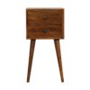 Mini 2 Drawer Nightstand - Chestnut - Image 2