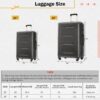 2 Piece Luggage Set With Bags Expanable Spinner Wheels ABS Lightweight Suitcase With Tsa Lock 20" / 28" - Dark Gray - Image 9