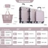 Luggage Set Of 5 Pieces, Expandable Hard Pc Luggage Set With Tsa Lock For Rotating Wheels, Lightweight Rolling Luggage - Sand - Image 3