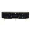 Modern TV Stand For TVs Up To 80", Entertainment Center With 4 Drawers And 1 Cabinet, Wood TV Console Table With Handles For Living Room - Black - Image 17