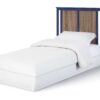 Connelly - Mini Crib With Mattress Pad Midnight - Blue / Vintage Walnut - Image 3