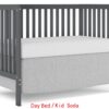 Crib 5 In 1 Convertible, Converts From Baby Crib To Toddler Bed, Fits Standard Full Size Crib Mattress - Storm Gray - Image 5