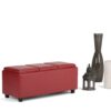 Avalon - Storage Ottoman - Red - Image 9