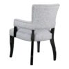 Contemporary Arm Dining Chair With Nailhead Trim - Gray / Black Noir - Image 4