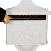 Cast Aluminum Mail Box, Postal Box, Mailbox - White - Image 3