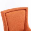 Ultra Side Dining Chair,Thickened Fabric Chairs With Neutrally Toned Solid Wood Legs, Bronze Nail Head (Set of 2) - Orange - Image 9