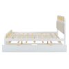 Queen Size Platform Bed With Trundle And 2 Drawers - White - Image 3