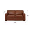 Dillon - Leather Loveseat - Brown - Image 7