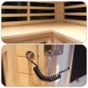 Low Emf Front Door With Heating Panel 2 Persons Hemlock Far Infrared Corner Indoor Sauna Room - Natural - Image 10