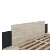 King Size Floating Platform Bed, With LED Lights, Bedside Nightstand - Natural - Image 7