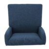 High Back Dining Chair (Set of 2) With Wingback Design And Birch Legs - Navy Blue - Image 10