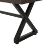 Modern Industrial Outdoor Aluminum Dining Bench With Steel Frame - Brown / Black - Image 9