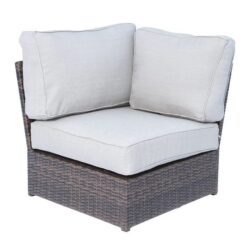 Shick - Corner Wedge Patio Chair With Cushions - Espresso