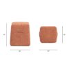 Oliver - Tapered Square Upholstered Ottoman - Spice Orange Fleeced - Image 8