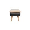 Bouclé Buffalo - Hide Leather Bench - Black - Image 4