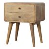 Curved Bedside Table - Oak - Image 3