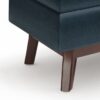 Owen - Small Rectangular Storage Ottoman - Distressed Dark Blue - Image 4