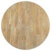 5 Piece Farmhouse Dining Table Set Wood Round Extendable Dining Table And 4 Upholstered Dining Chairs - Natural Wash - Image 10