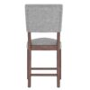 5 Piece Counter Height Dining Set, Faux Marble Bar Table With 4 Upholstered Chairs, Mid Century Style For Kitchen - White / Gray - Image 22