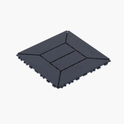 New Style Patio Deck Tiles, Diy Module Interlocking Decking Tiles Floor Tile Outdoor And Indoor, Easy And Quick Installation Court Tiles For Porch Poolside Balcony Backyard 44 Pieces - Dark Gray