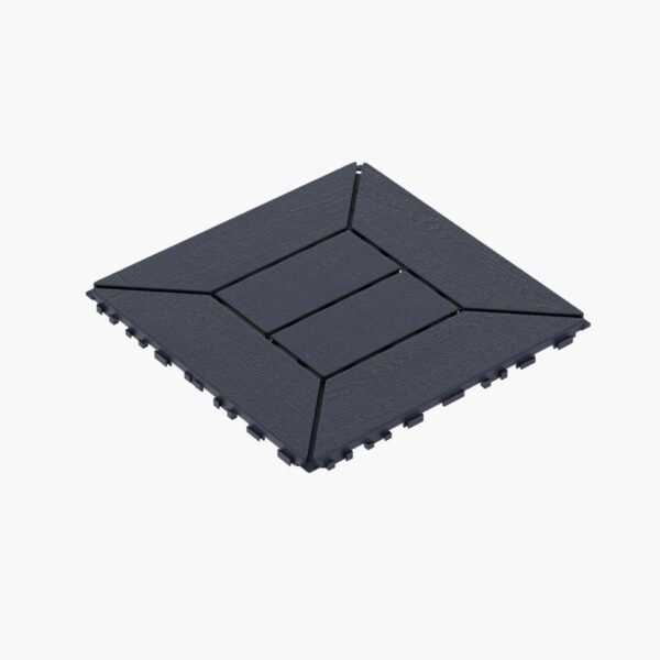 New Style Patio Deck Tiles, Diy Module Interlocking Decking Tiles Floor Tile Outdoor And Indoor, Easy And Quick Installation Court Tiles For Porch Poolside Balcony Backyard 44 Pieces - Dark Gray