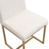 Modern Dining Table Set For 6 Faux Marble Kitchen Table Set With 6 Upholstered Dining Chairs, 7 Piece - White / Golden - Image 23