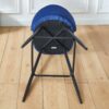 Bar Stool (Set of 2) Modern Counter Bar Height Chair With Back, Sturdy Metal Legs & Footrests, Island Stool For Kitchen Bar - Blue - Image 3