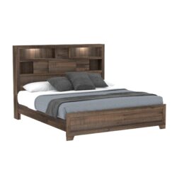 Plinz - Queen Bookcase Bed - Brown