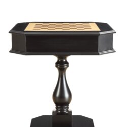 Bishop - Reversible Chess Checker Game Table With Game Tray (Chess Fingures Not Included) - Black