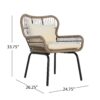 Contemporary Bohemian Southport - Club Chair With Water Resistant Cushions - Brown / Beige - Image 3