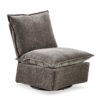 Detachable Chenille Single 360 Swivel Rocking Rocker, 360 Swivel Sofa Chair & Single Sofa Lounge, Comfortable Seating For Living Room & Bedroom, 1 Piece - Dark Gray - Image 4