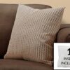 Pillows, Square, Insert Included, Decorative Throw, Hypoallergenic Polyester, Modern - Brown - Image 3
