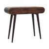 Curved Edge Console Table - Walnut - Image 3