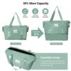 5 Piece Set (20"24"28 +A Travel Bag And A Toiletry Bag), Pp Hardshell Carry On Luggage Set With Tsa Lock Carry On Suitcase Luggage Durable Suitcase - Green - Image 11