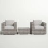 2 Person Seating Set With Cushions - Gray Mix - Image 4