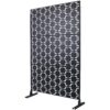 Outdoor / Indoor Privacy Screen Metal Privacy Screen, Freestanding Decorative Privacy Screen For Deck Balcony Patio - Black - Image 4