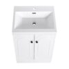 Modern Freestanding Bathroom Vanity With Resin Sink & Soft Close Cabinet Doors, Durable - White - Image 12