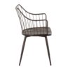 Winston - Farmhouse Style / Dining Chair - Brown / Dark Walnut - Image 2