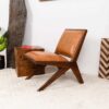 Colin - Lounge Chair - Brown / Tan - Image 3