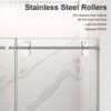 Frameless Single Sliding Shower Door & 8Mm Clear Tempered Glass - Chrome - Image 6