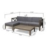 Alcove - L Shape Sofa Set - Dark Gray - Image 3