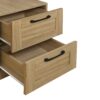 3 Door Storage Wardrobe For Dedroom With Shelves And 2 Drawers, Side Storage Shelves - Nature - Image 8