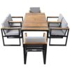 7 Pieces Outdoor Dining Set Patio Dining Table And Chair Set With And Removable Cushions For Patio, Backyard, Garden - Gray - Image 16