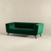 Addison - Large Velvet Sofa - Dark Green / Green - Image 4