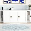 Queen Size Murphy Bed With Shelves, Cabinets And USB Ports - White - Image 18
