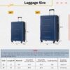 2 Piece Luggage Set With Bags Expanable Spinner Wheels ABS Lightweight Suitcase With Tsa Lock 20" / 28" - Blue - Image 10