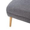 Classic Upholstered Loveseat With Curved Backrest - Gray - Image 12