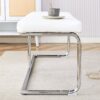 Modern Shoe Changing Stool With Metal Legs For Various Rooms - White - Image 6